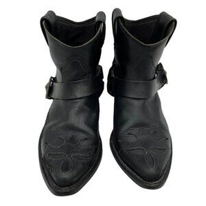 Golden Goose Distress Ankle Boots with Harness Strap Women Size 36 US 6